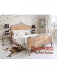 furniture tempat tidur kerajinan rotan