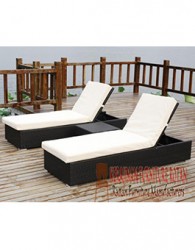 furniture rotan minimalis kerajinan lounger