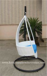 Ayunan rotan minimalis putih KRF-AR-202