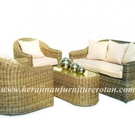 Furniture rotan | Set kursi tamu minimalis anyaman rotan