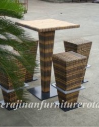 Kursi rotan untuk taman bergaya piramida terbalik inverted pyramid