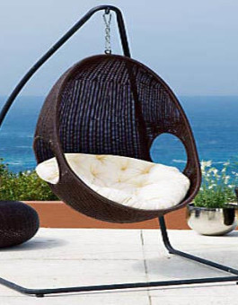 Ayunan rotan sofa gantung pantai