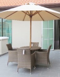 Meja Kursi Makan Furniture Rotan Sintetis
