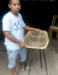 Manufacture Mebel kursi Bar Rotan Sintetis