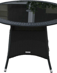 Meja makan rotan bundar / small round rattan dining table