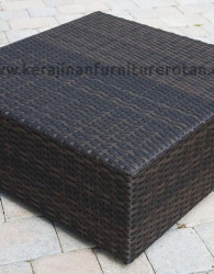 Meja rotan minimalis black box