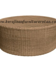 Meja rotan minimalis anyaman rotan