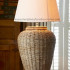 Lampu meja guci rotan furniture rotan minimalis modern