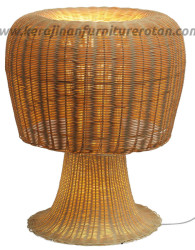 Lampu meja rotan furniture rotan minimalis modern