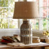 Lampu meja rotan minimalis botol furniture rotan minimalis