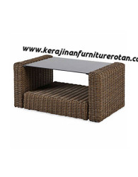 Meja tamu rotan export serbaguna furniture rotan minimalis