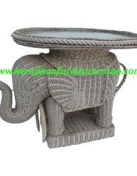 Meja rotan vintage gajah furniture rotan export