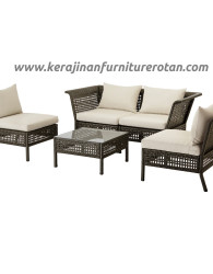 Set kursi sofa rotan minimalis klasik export furniture rotan klasik putih