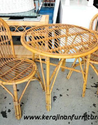 Set meja kursi tamu rotan vintage export furniture rotan minimalis