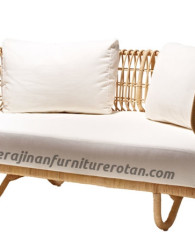 Sofa rotan elegan modern export furniture rotan minimalis putih