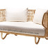 Sofa rotan elegan modern export furniture rotan minimalis putih