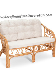Sofa rotan modern elegan export furniture rotan minimalis putih