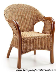 Kursi tamu rotan antik export furniture rotan klasik brown