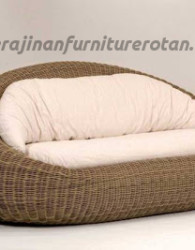 Sofa rotan oval export furniture rotan minimalis