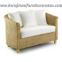Sofa rotan santai minimalis export furniture rotan modern putih