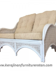 Sofa tamu rotan klasik putih export furniture rotan klasik