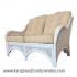 Sofa tamu rotan klasik putih export furniture rotan klasik