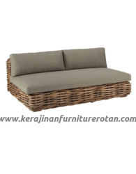 Furniture rotan export sofa rotan coklat modern