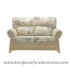 Furniture rotan export sofa rotan klasik putih bunga