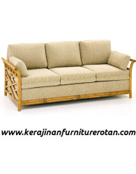 Furniture rotan export sofa rotan klasik retro coklat