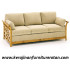 Furniture rotan export sofa rotan klasik retro coklat