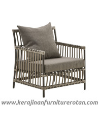 Furniture rotan export sofa rotan minimalis outdoor black