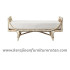 Furniture rotan export sofa rotan minimalis putih retro