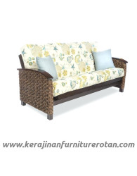 Furniture rotan export sofa rotan minimalis santai modern putih