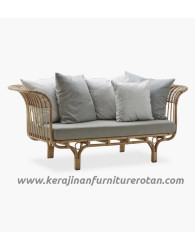Furniture rotan export sofa rotan modern klasik putih