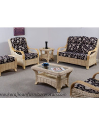 Furniture rotan export set sofa sudut rotan santai