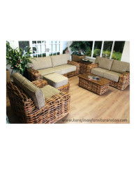 Furniture rotan export set sofa tamu rotan modern santai