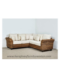 Furniture rotan export set sofa tamu sudut rotan modern santai