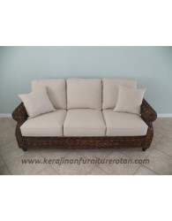 Furniture rotan export sofa tamu rotan coklat santai modern