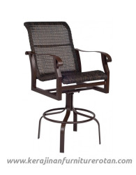 Furniture rotan export kursi bar rotan minimalis putar