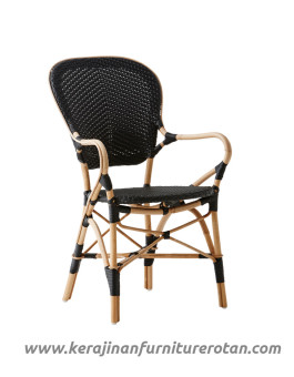 Furniture rotan export kursi santai black rotan modern wide