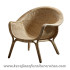 Furniture rotan export kursi santai coklat rotan modern wide
