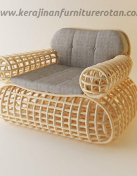 Sofa rotan busa jepara export modern